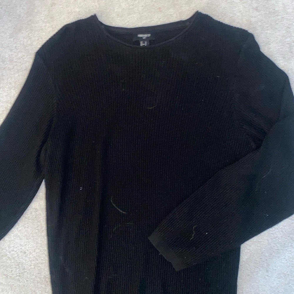 textured long sleeved shirt